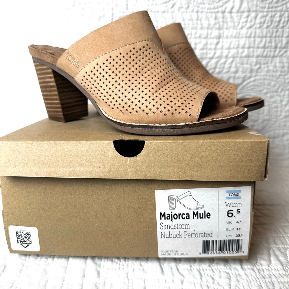 Toms Majorca Mule Tan Nubuck Women's Shoes